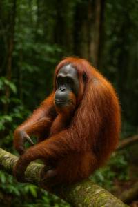 Orangs-outans en forêt tropicale